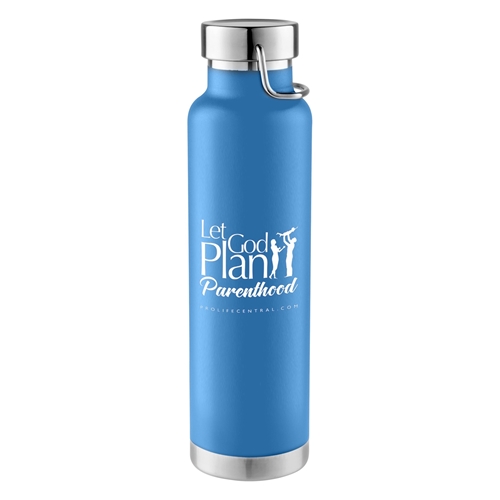 Picture of Let God Plan Parenthood (heather blue) water bottle